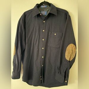 Pendleton Men’s Wool Button-Down with Elbow Patches
